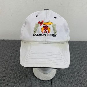 Salmon Derby Baseball Hat Mens OSFM Light Khaki GLSA Strapback Cap OC